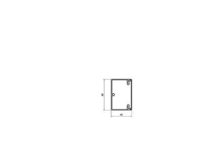 Dimensional drawing 1 OBO WDK40060GR Wireway 40x60mm RAL7030
