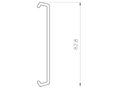 Dimensional drawing 1 OBO GEK OT80 rw Cover for device mount
