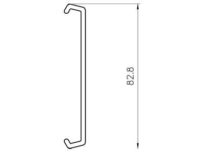 Dimensional drawing 2 OBO GEK OT80 rw Cover for device mount