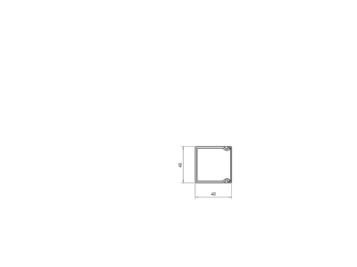 Mazeichnung 1 OBO WDK40040LGR Wand Deckenkanal m Obert  40x40mm PVC