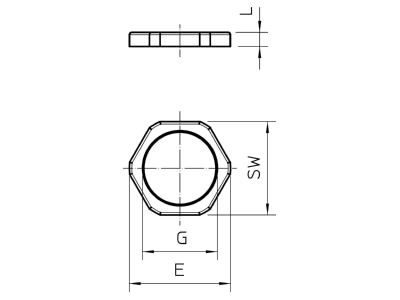 Mazeichnung 1 OBO 116 M12 LGR PS Gegenmutter Iso