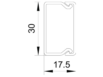 Mazeichnung 1 OBO WDK15030RW Wand Deckenkanal 15x30mm PVC