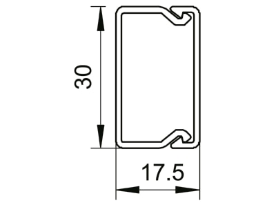 Mazeichnung 2 OBO WDK15030RW Wand Deckenkanal 15x30mm PVC