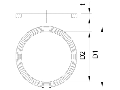 Dimensional drawing 2 OBO 107 F M25 PE Flat sealing 31 3x25mm