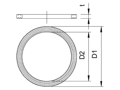 Mazeichnung 1 OBO 107 F M25 PE Anschlussgew dichtring