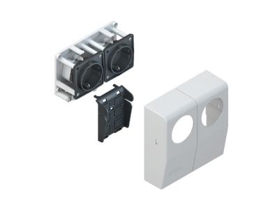 Produktbild Kleinhuis 1886NL 3 0 Schuko Steckdose sw Kanal System SDK