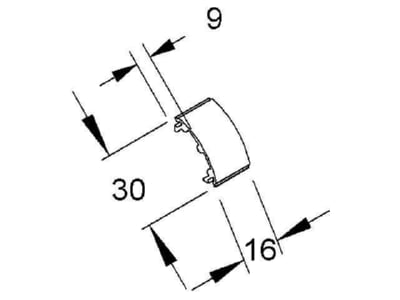 Mazeichnung Kleinhuis 638 35 Halteklammer Eckkanal System EDK