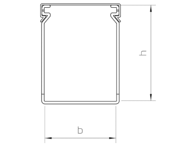 Dimensional drawing 2 OBO LK4 40040 Slotted cable trunking system 40x40mm