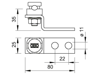 Mazeichnung 2 OBO 5009 Endstueck