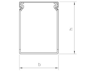 Dimensional drawing 2 OBO LKV 100100 Slotted cable trunking system 100x100mm