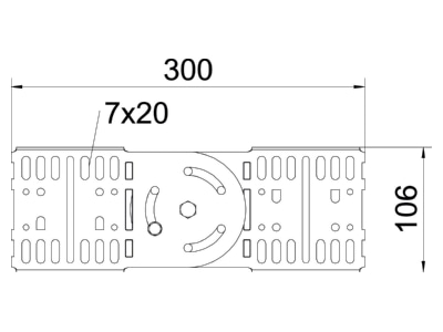 Mazeichnung 2 OBO RGV 110 FS Gelenkverbinder SH 110mm
