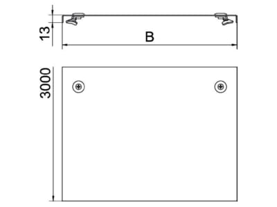 Mazeichnung 2 OBO DRL 100 FS Deckel m Drehverschluss