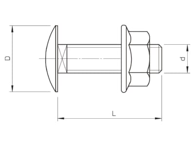 Mazeichnung 2 OBO FRSB 6x16 F Flachrundschraube vz FRSB 6X15 F