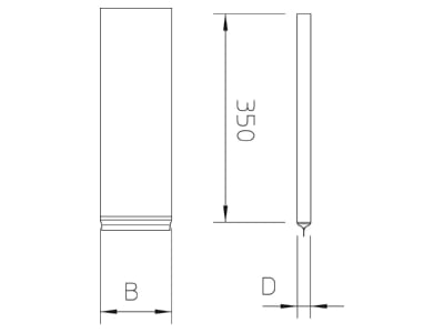 Dimensional drawing 2 OBO KBK 1 Fire protection pad