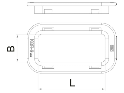 Dimensional drawing 1 OBO KSR 910 PE Cable protection ring for duct 20x58mm
