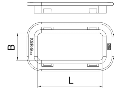 Dimensional drawing 2 OBO KSR 910 PE Cable protection ring for duct 20x58mm