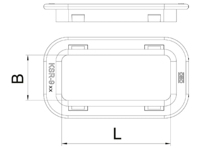 Dimensional drawing 2 OBO KSR 915 PE Cable protection ring for duct 28x58mm