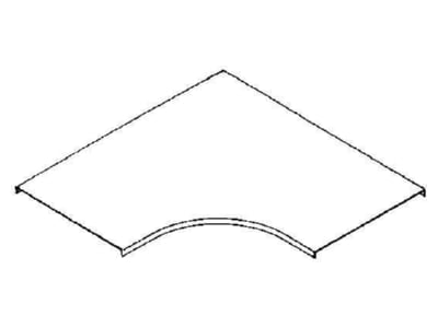 Line drawing Niedax RESD 200 Bend cover for cable tray 204mm
