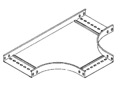 Product image Niedax RTS 35 100 Tee for cable tray  solid wall  100x35mm
