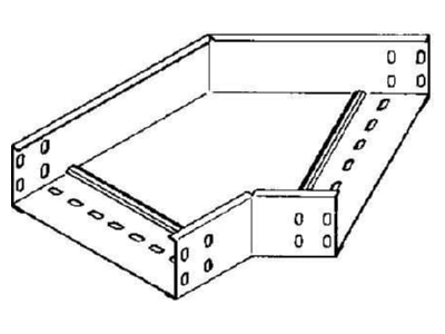 Line drawing Niedax RBA 60 100 Bend for cable tray  solid wall 
