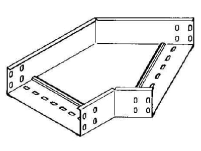 Line drawing Niedax RBA 60 300 Bend for cable tray  solid wall 
