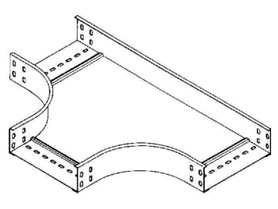 Product image Niedax RTS 60 100 Tee for cable tray  solid wall  100x60mm
