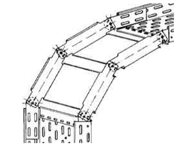 Strichzeichnung Niedax RGS 60 100 Bogen verstellbar