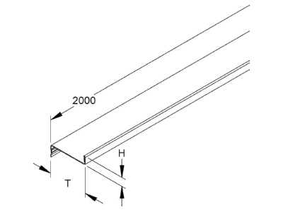 Dimensional drawing Niedax TPS 50 Separation plate for wall duct