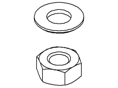 Dimensional drawing Niedax SMU 10 Hexagon nut M10