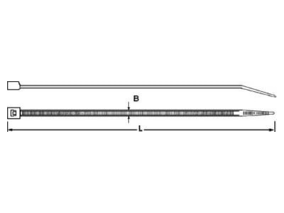 Circuit diagram Weidmueller CB 368 4 8 BLACK Cable tie 4 8x360mm black