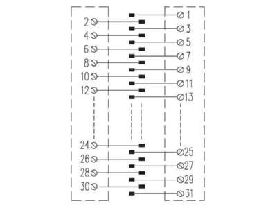 Circuit diagram Weidmueller SKH2 31 LP Terminal strip 31 p 4A