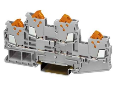 Produktbild 1 Phoenix QTTCB 1 5 Doppelstockklemme  grau H 5 2mm 0 25 1 5qmm