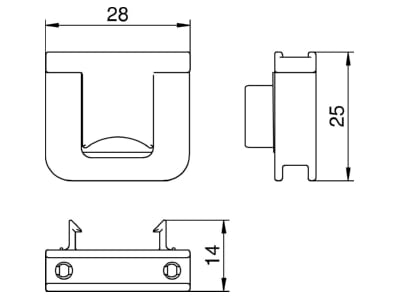 Mazeichnung 2 OBO 7ZE Zugentlastung f  7GD