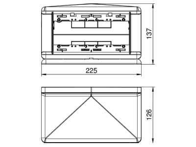 Mazeichnung 1 OBO T4L00C7035 Telitank 225x125x125