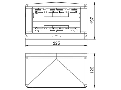 Mazeichnung 2 OBO T4L00C7035 Telitank 225x125x125