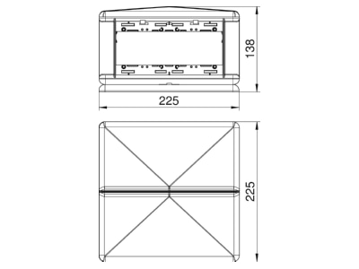 Mazeichnung 2 OBO T8NL 00C 7035 Telitank 225x225x125