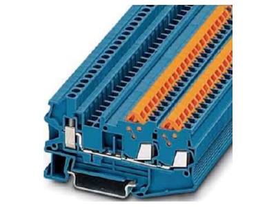 Produktbild 1 Phoenix QTCU 1 5 TWIN BU Durchgangsklemme  blau H 5 2mm 0 25 1 5qmm