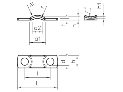 Mazeichnung 2 OBO 7901 5 G Zugentlastungsschelle 