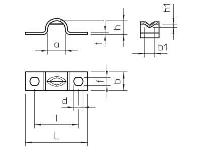 Mazeichnung 3 OBO 7904 6 G Zugentlastungsschelle