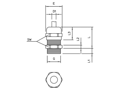 Mazeichnung 2 OBO V TEC VM20 MS Ms Verschraubung M20