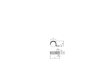 Dimensional drawing 2 OBO 604 4 G Mounting strap
