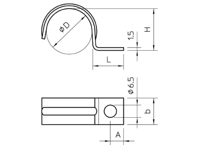 Dimensional drawing 3 OBO 1015 20 G Mounting strap 20mm