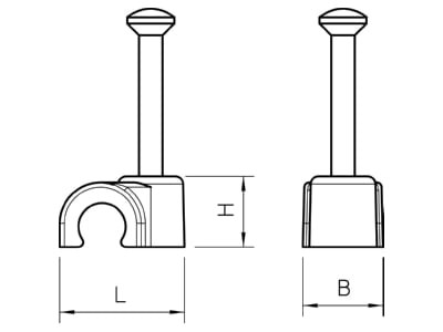 Mazeichnung 2 OBO 2004 25 LGR Iso Nagel Clip 4 0mm