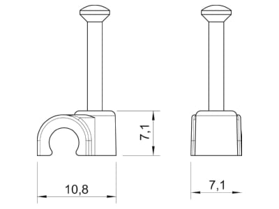 Mazeichnung 3 OBO 2005 25 LGR Iso Nagel Clip 5 0mm