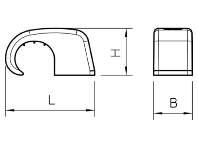 Dimensional drawing 3 OBO 4042 Nail clip