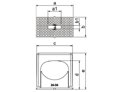 Mazeichnung 2 OBO 3052 LGR Druck ISO Schelle M6 gr