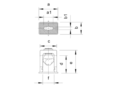 Dimensional drawing 2 OBO 3040 LGR Pressure clamp 6   16mm
