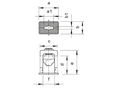 Dimensional drawing 3 OBO 3040 LGR Pressure clamp 6   16mm