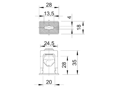 Mazeichnung 1 OBO 3040 LGR Greif Iso Schelle lgr