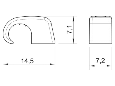 Mazeichnung 1 OBO 4039 SP Haft Clip o Nagel